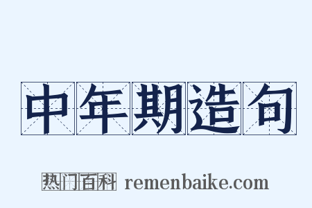 中年期造句是什么意思的图片